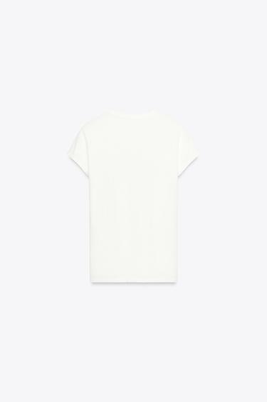 RUSTIC T-SHIRT WITH SLOGAN - Blue/White by Zara - Image 1