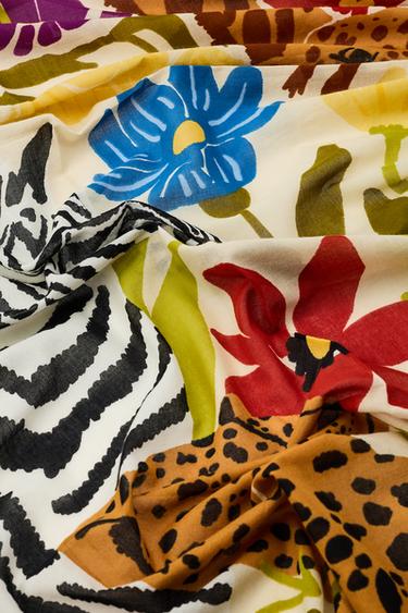 FOULARD À IMPRIMÉ TIGRE - Multicolore de Zara - Image 1