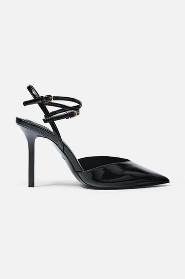 MULE DE SALTO COM TIRAS - Preto da Zara