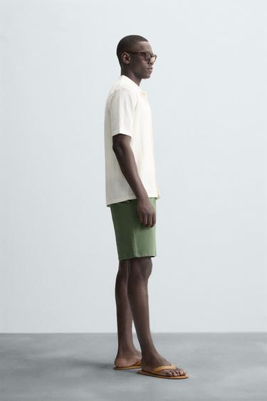 CHEMISE EN MAILLE AJOURÉE - Blanc cassé de Zara - Image 3