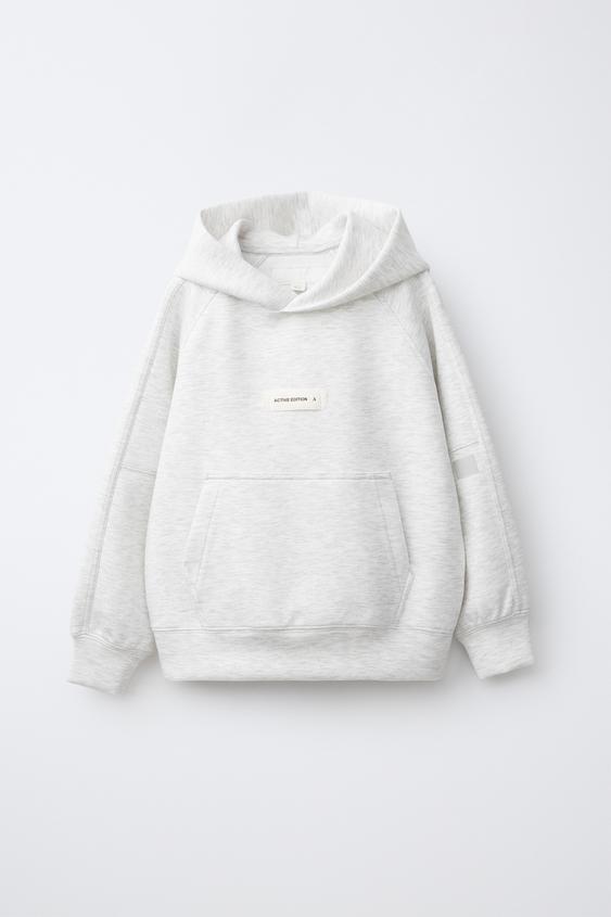 SUDADERA CAPUCHA SPORTY - Gris vigoré de Zara - Imagen 0