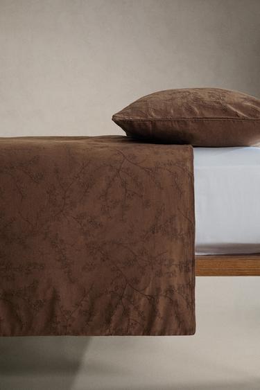 HOUSSE DE COUETTE COTON ET LIN - Marron de Zara - Image 2