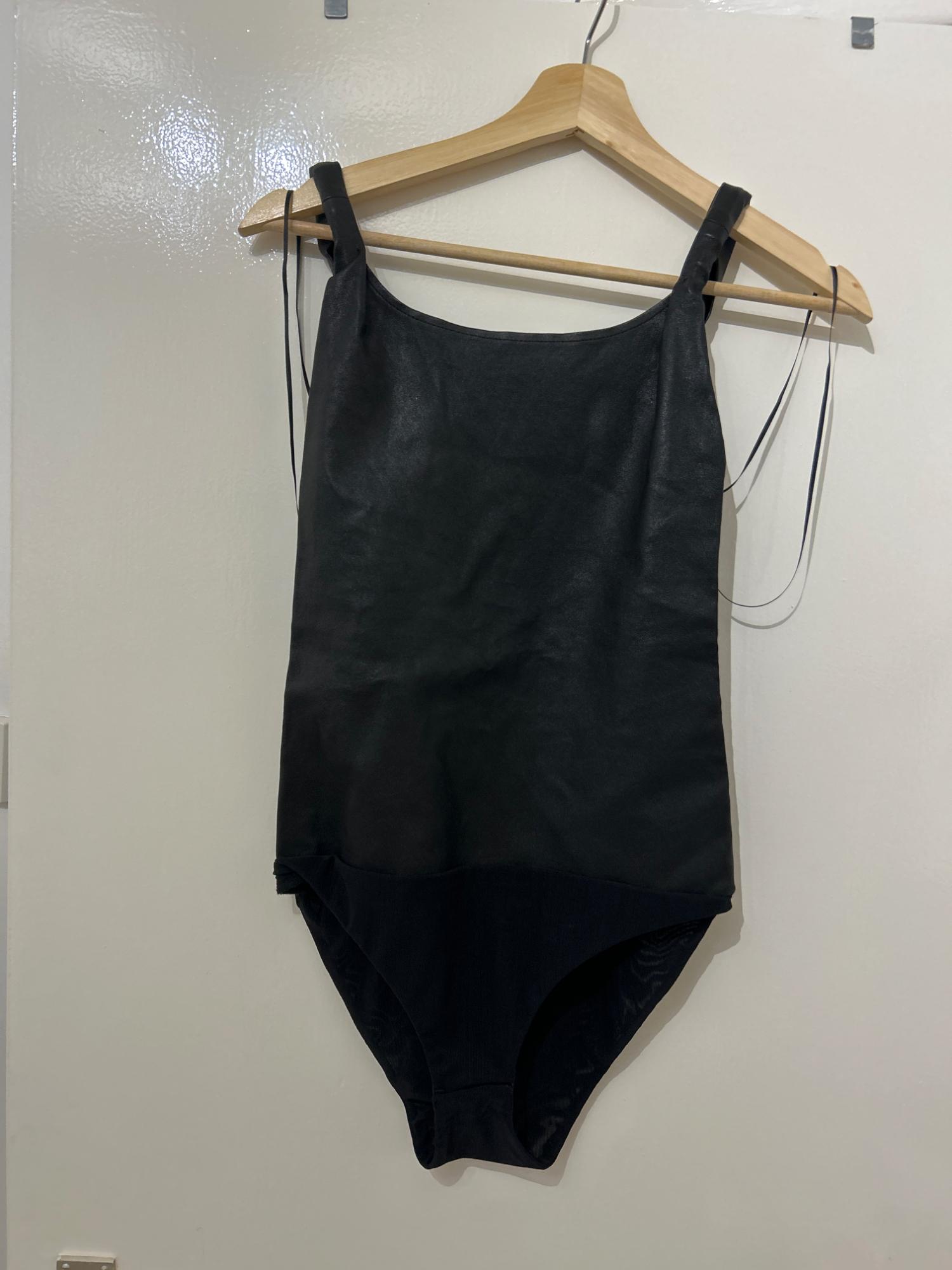 CONTRAST LEATHER BODYSUIT - LIMITED EDITION