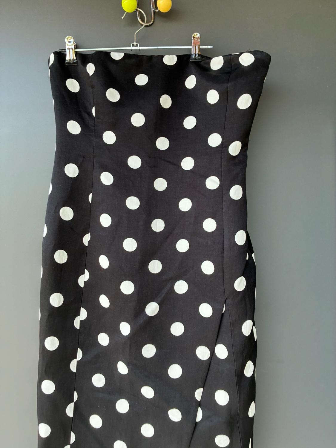 ZW COLLECTION STRAPLESS POLKA DOT DRESS - Image 2