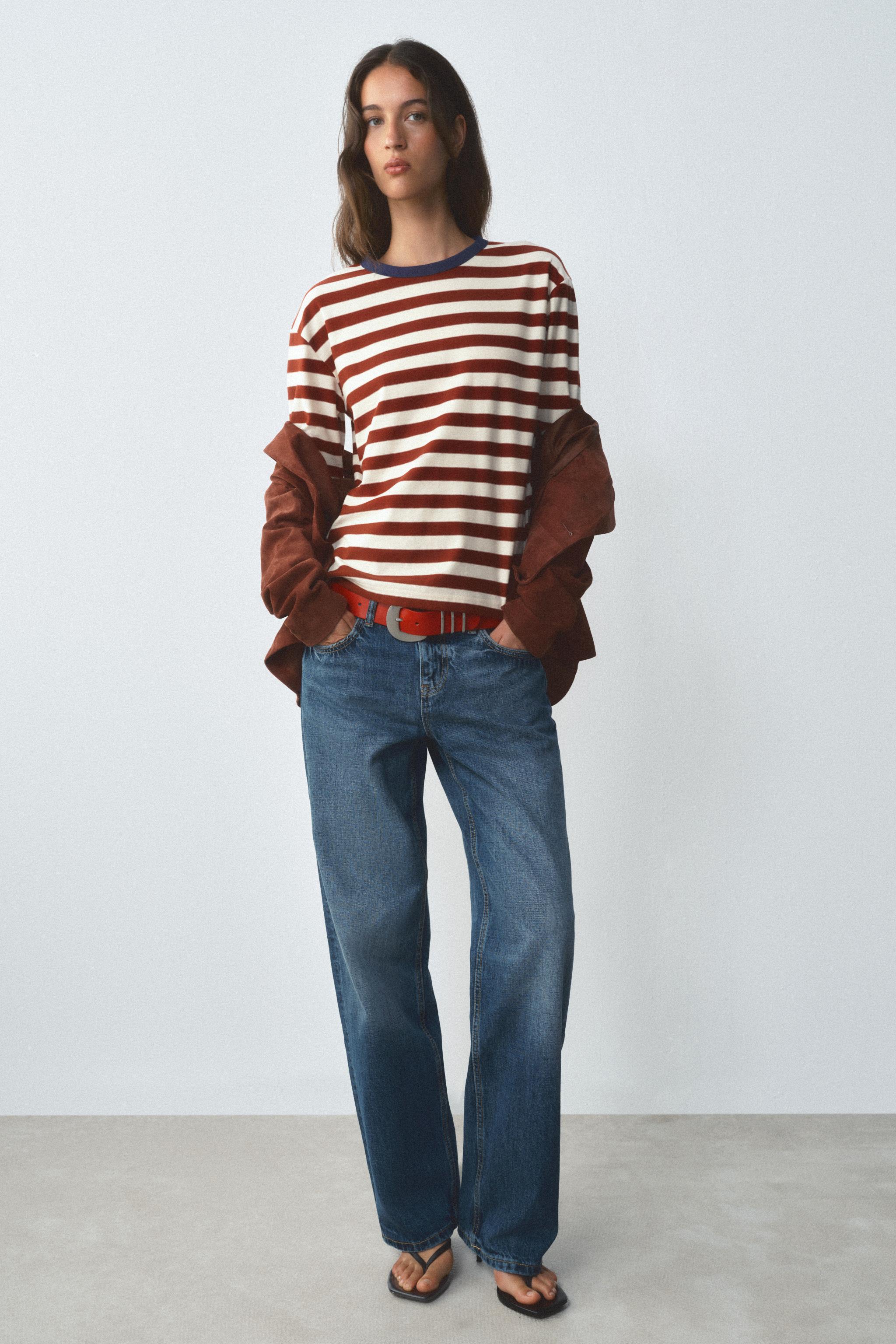 WIDE STRIPED T-SHIRT — Striped