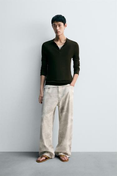 BAGGY FIT JEANS - Printed by Zara