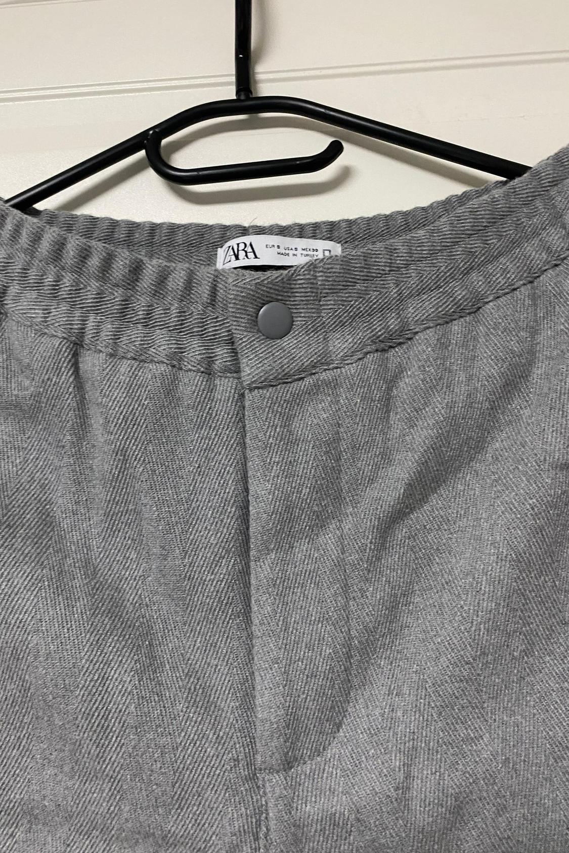 RELAXED FIT HERRINGBONE TROUSERS - Image 2