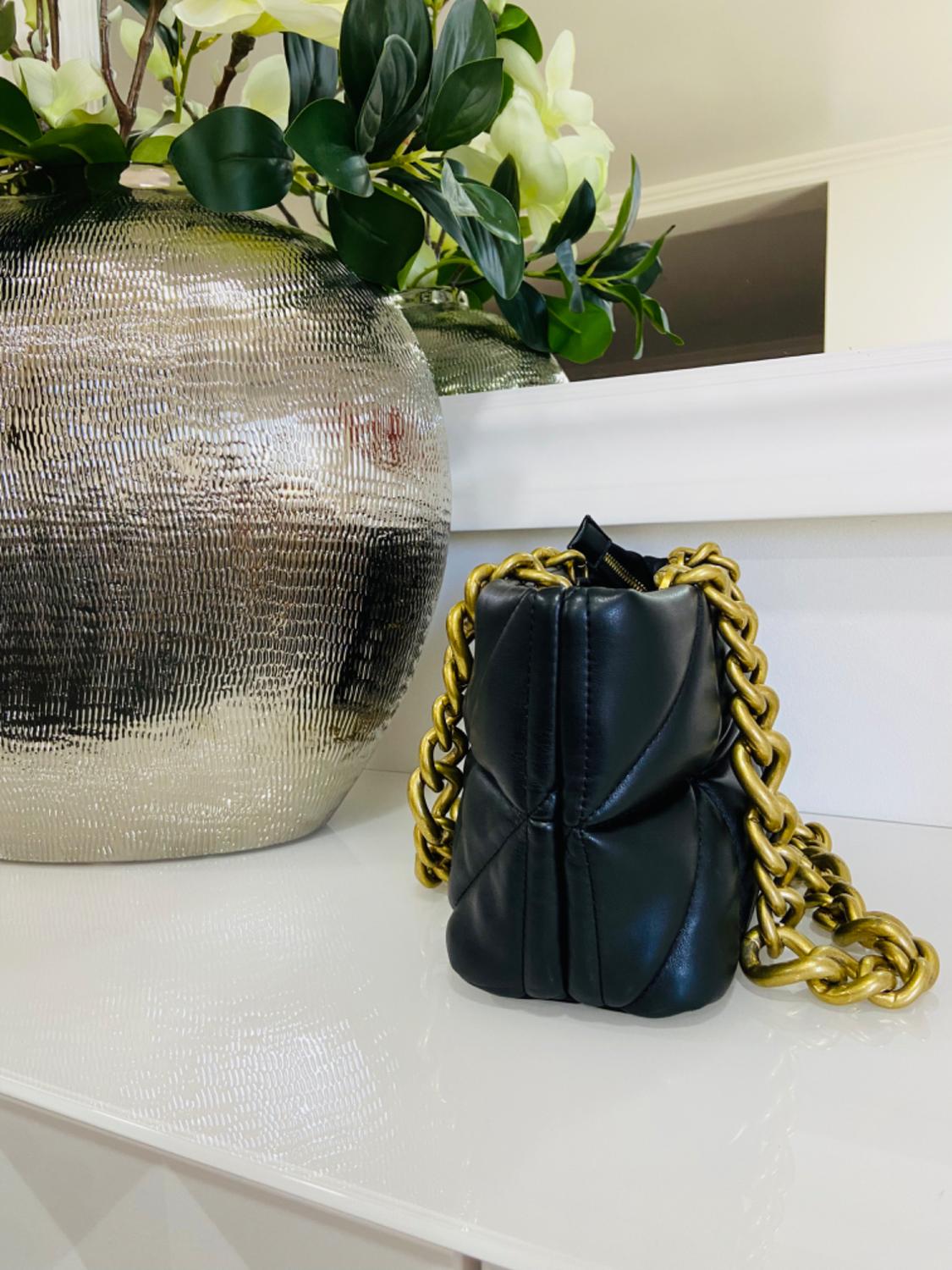 QUILTED CITY BAG WITH CHAIN STRAP - Image 4