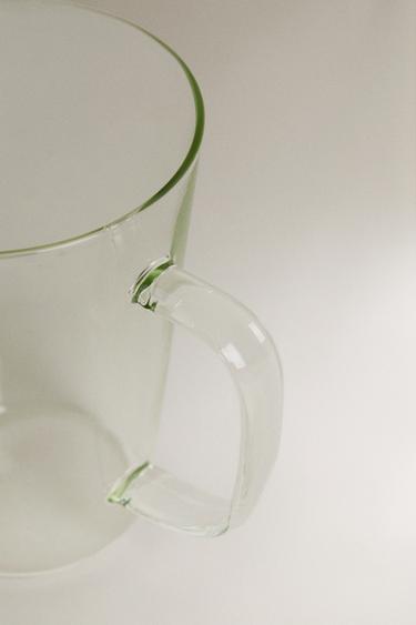 BOROSILICATE MUG WITH INITIAL V - Pink by Zara - Image 2