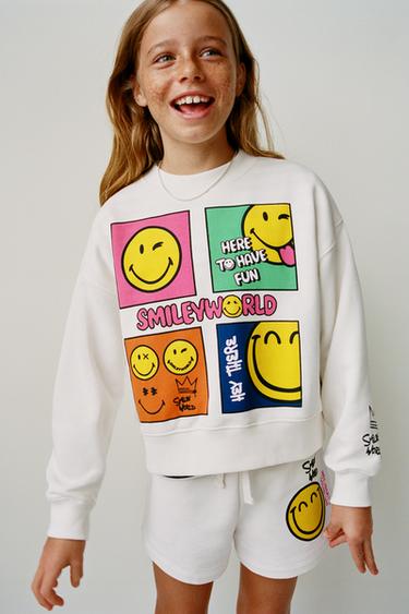 SMILEYWORLD ® RAISED SWEATSHIRT - Oyster-white by Zara