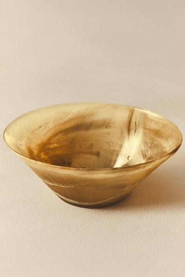 CONTRAST GLASS SERVING DISH - Caramel by Zara
