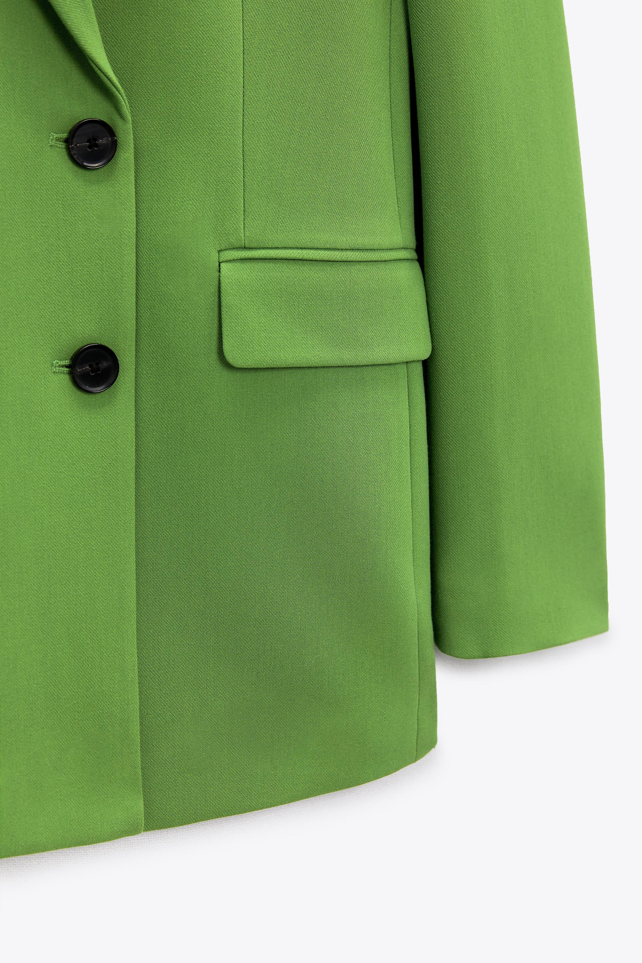 ZARA TAILORED BUTTONED COAT SIZE Small Apple selling green