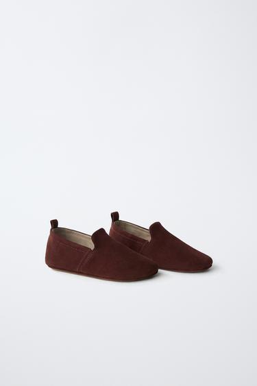LIMITED EDITION LEATHER BABOUCHE SLIPPERS - Burgundy Red by Zara - Image 1