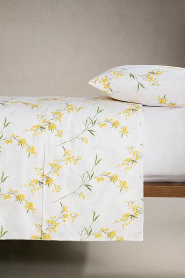 MIMOSA PRINT SATEEN DUVET COVER - Oyster-white by Zara - Image 2