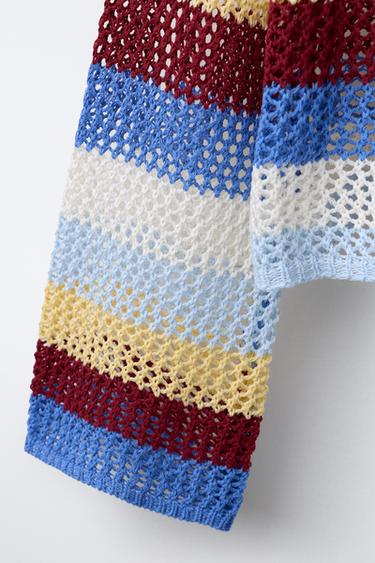 PULL COURT RÉSILLE - Multicolore de Zara - Image 3