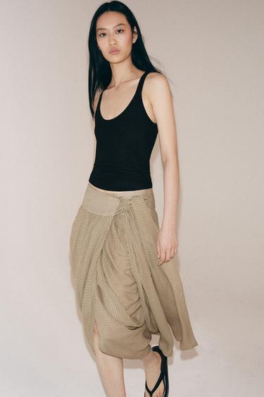 ZW COLLECTION DRAPED PRINTED SKIRT - Multicoloured by Zara