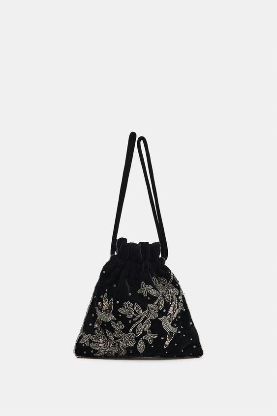 MINI SAC BRODÉ - Noir de Zara - Image 0