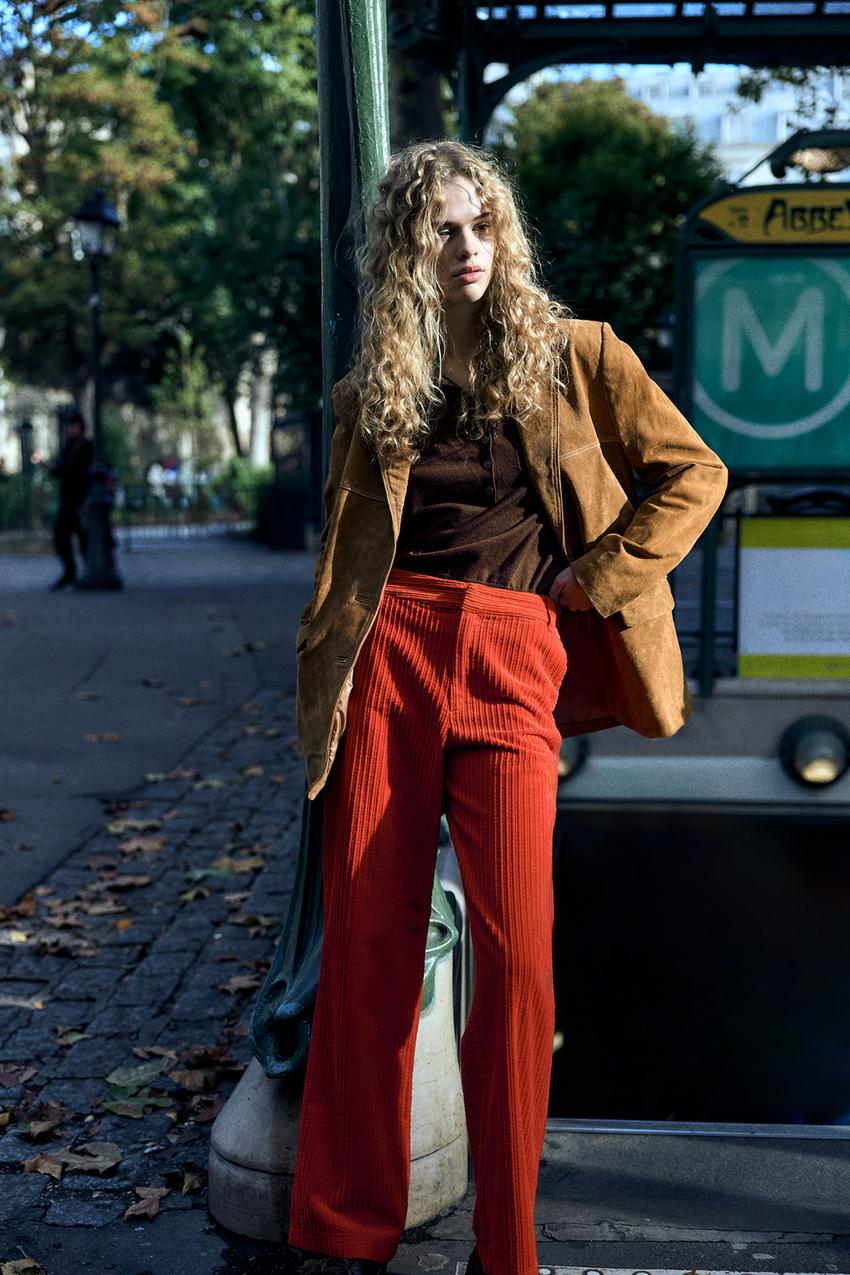 Rosa Palo Chaqueta Pana Rosa Zara Pantalon Palo Outfit Pantalon De