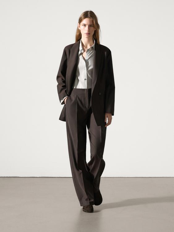 Mango - Blazer en tweed de laine mélangée - Anthracite Mango - Blazer en tweed de laine mélangée - Anthracite
