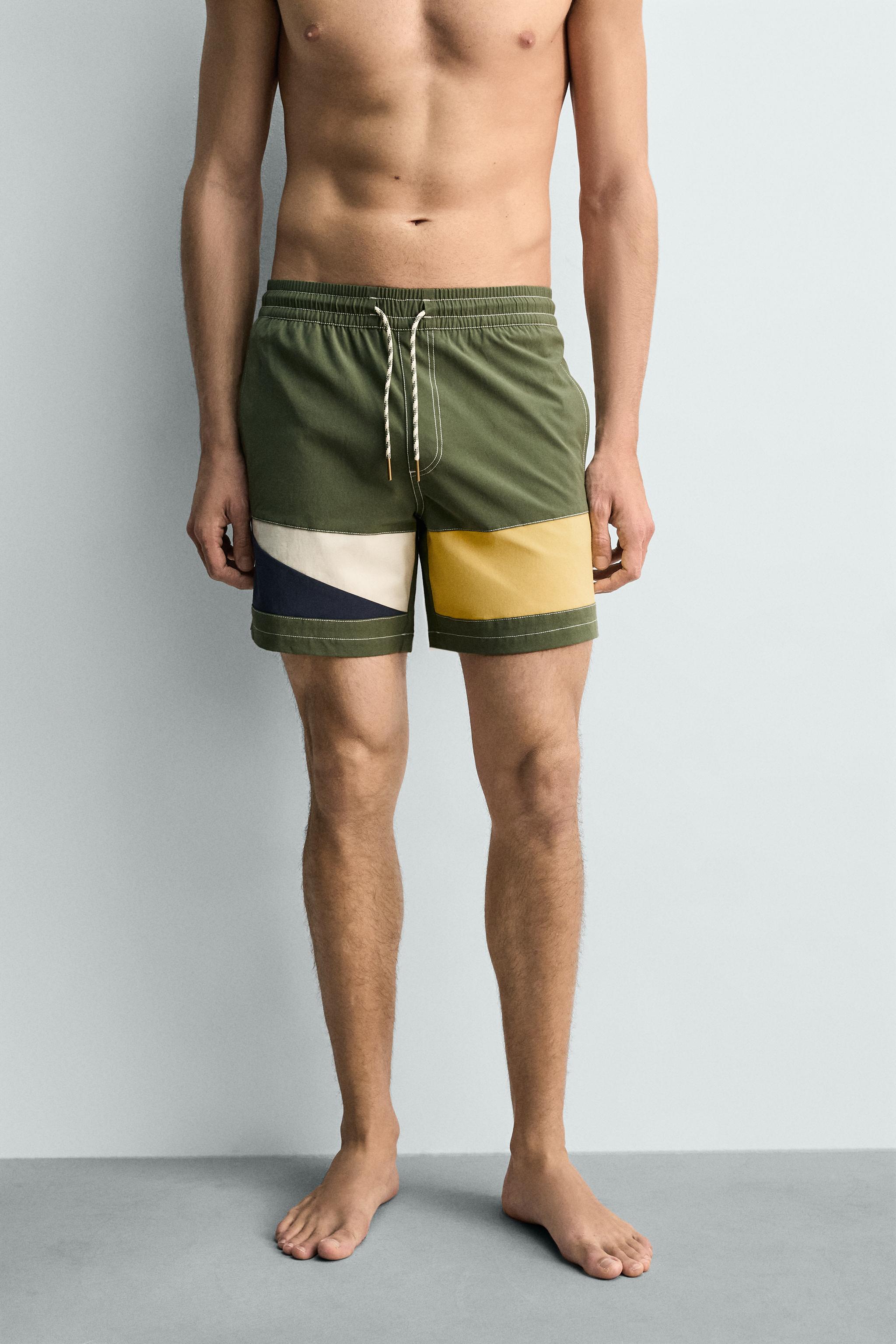 MAILLOT DE BAIN LONG COULEUR BLOCK