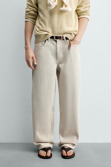 BAGGY FIT JEANS - Ecru by Zara