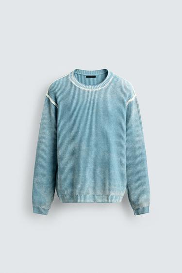 WENDBARER RELAXED-FIT-PULLOVER - Hellblau von Zara