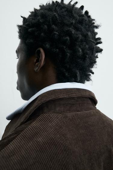 REGULAR FIT CORDUROY JACKET - Brown by Zara - Image 4