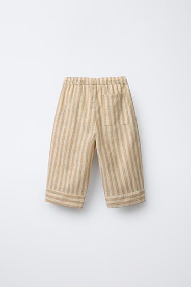 PANTALON DROIT À RAYURES - rayures de Zara - Image 1