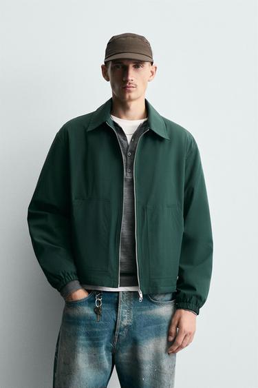 CAZADORA TÉCNICA CREMALLERA - Verde de Zara