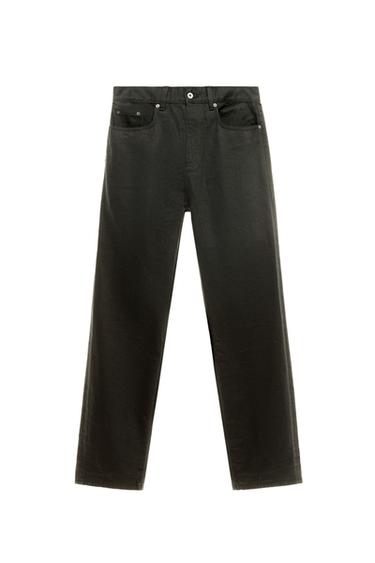 PANTALÓN STRAIGHT FIT ESTRUCTURA - Negro de Zara