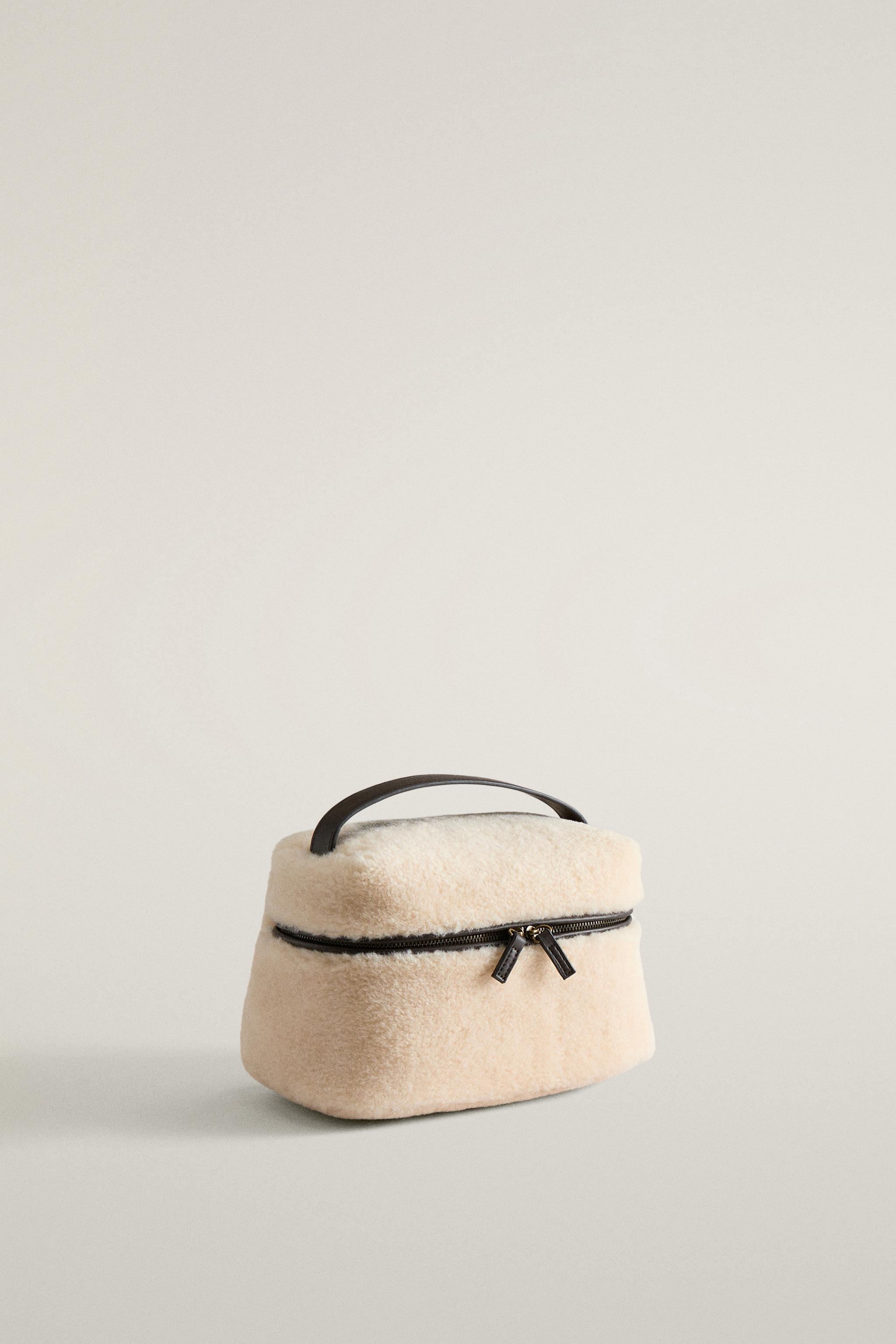 SHEARLING MAKEUP BAG