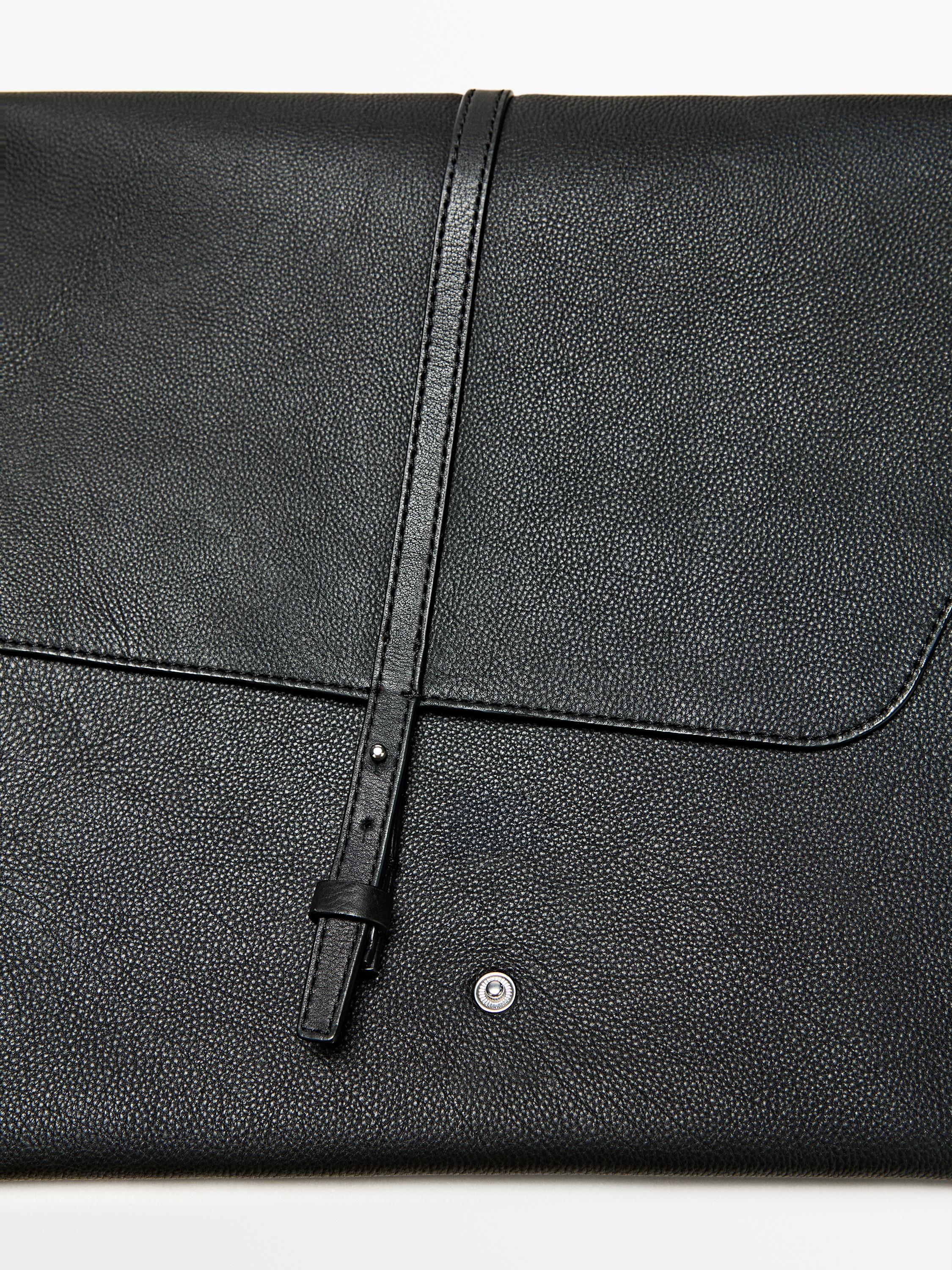 Étui pour ordinateur portable en cuir bovin finition nappa