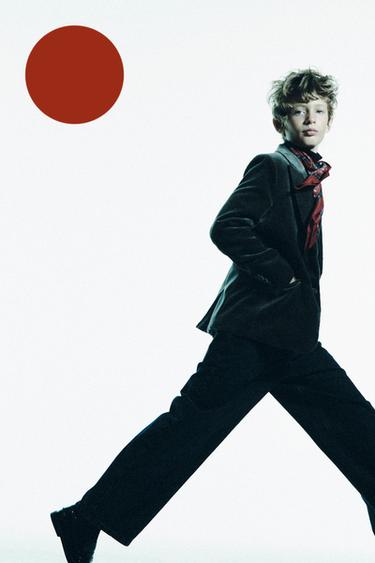 Zara VELVET SUIT JACKET - Brown / Taupe