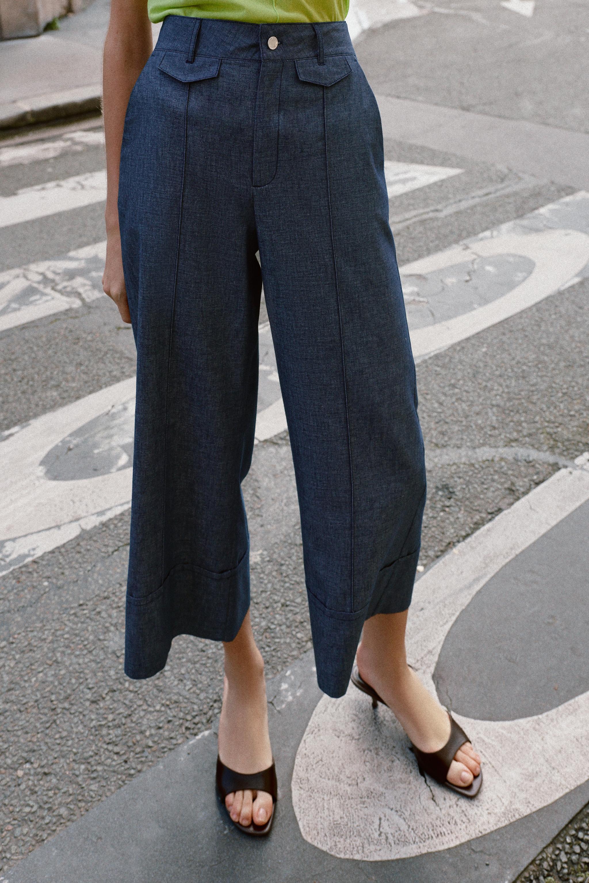 KETEN CULOTTE PANTOLON - Görsel 2
