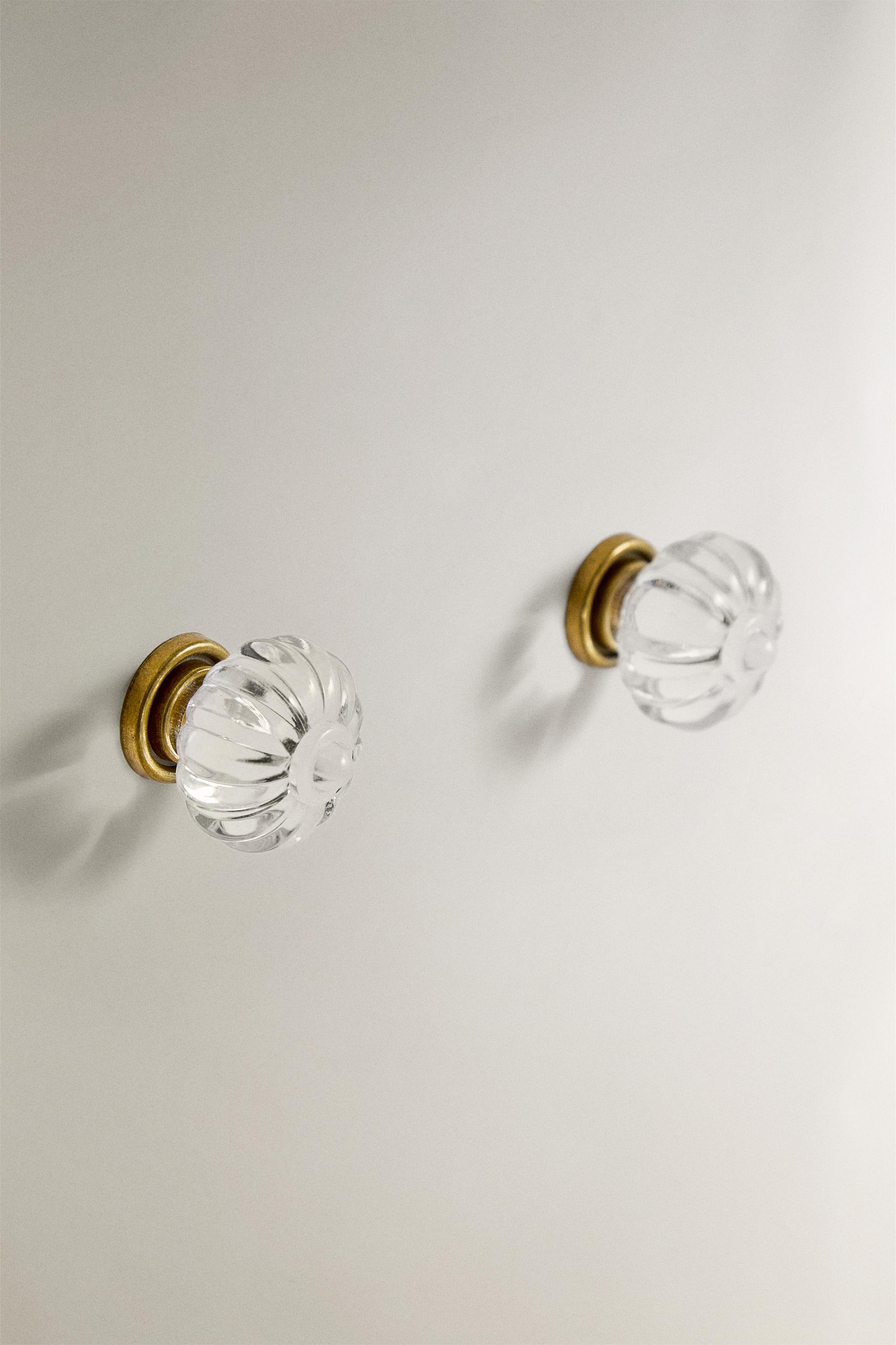 SET OF ACRYLIC FLOWER KNOBS (SET OF 2)