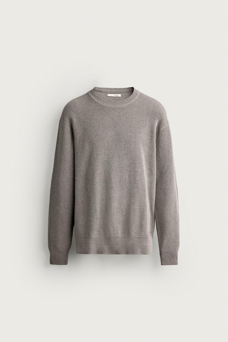 REGULAR FIT PURL KNIT JUMPER