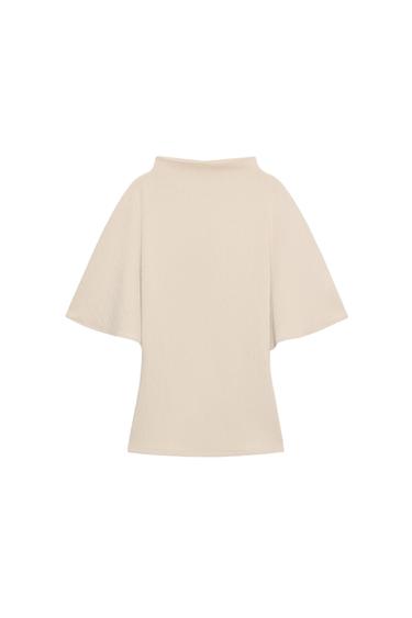 PLEATED TEXTURED TOP - Beige by Zara