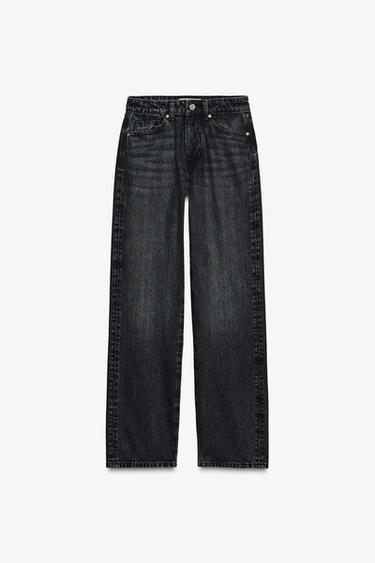 JEANS Z.03 REGULAR FIT HIGH-WAIST LONG LENGTH - Black by Zara
