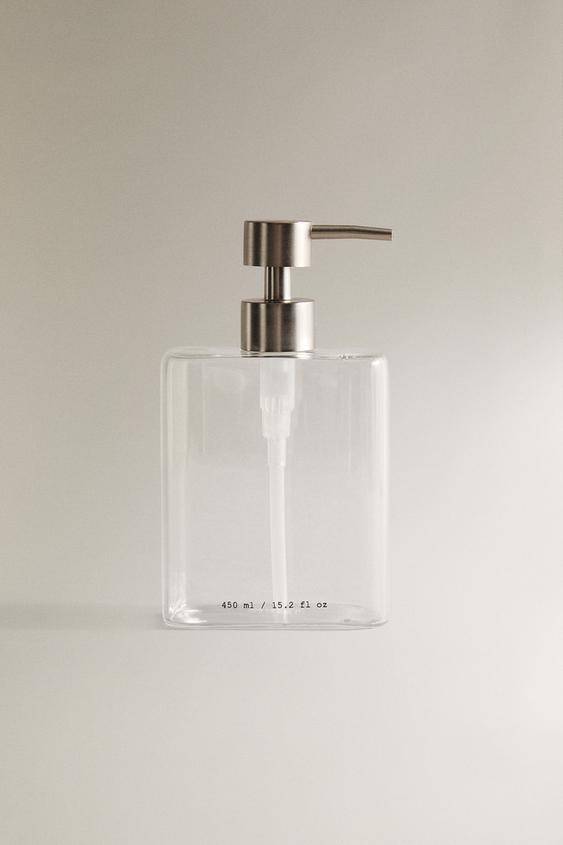 BOROSILICATE SOAP DISPENSER WITH LETTERS - شفاف الخاص بـ Zara - صورة 0