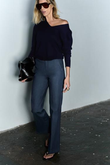 PANTALÓN MINIMAL ZW COLLECTION - Azul de Zara