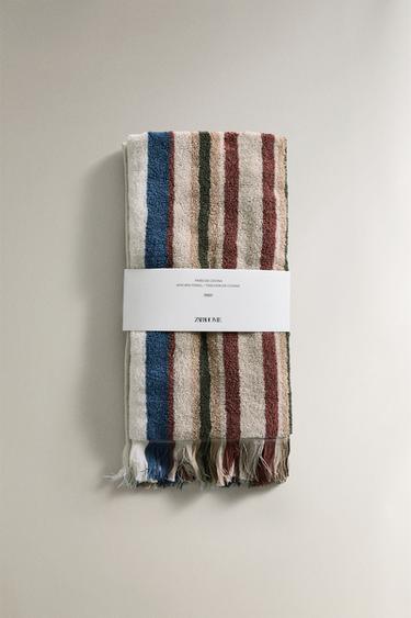 TORCHON ÉPONGE RAYURES - Bleu de Zara - Image 3