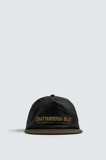 EMBROIDERED FLAT PEAK CAP - Brown by Zara - Image 4