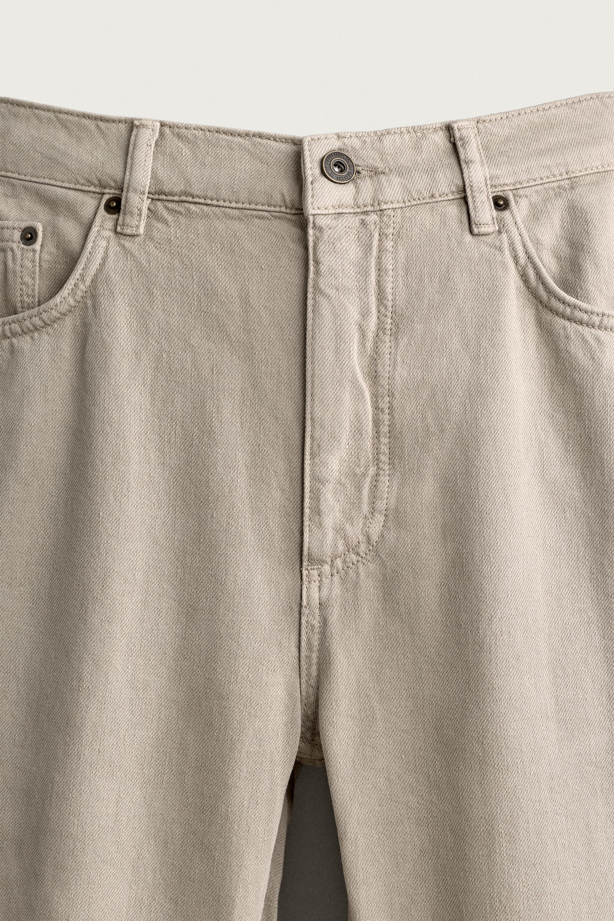 Мужские джинсы Zara LIGHTWEIGHT COTTON-HEMP JEANS — фото 9