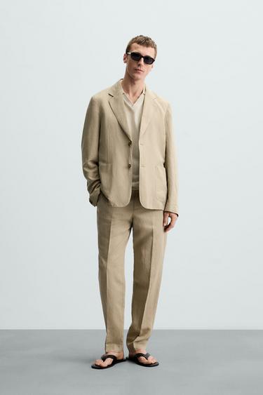 WASHED SUIT BLAZER - Beige by Zara - Image 0