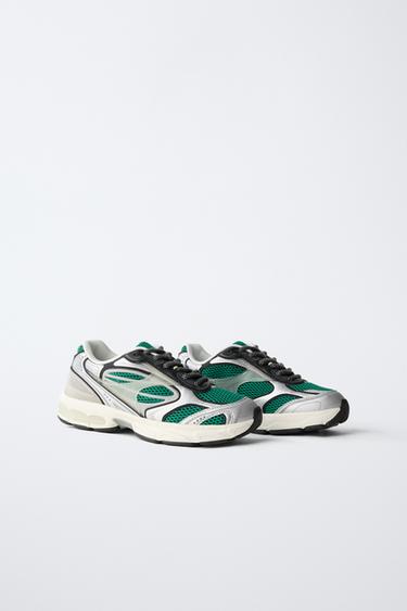 MESH TRAINERS - Green by Zara