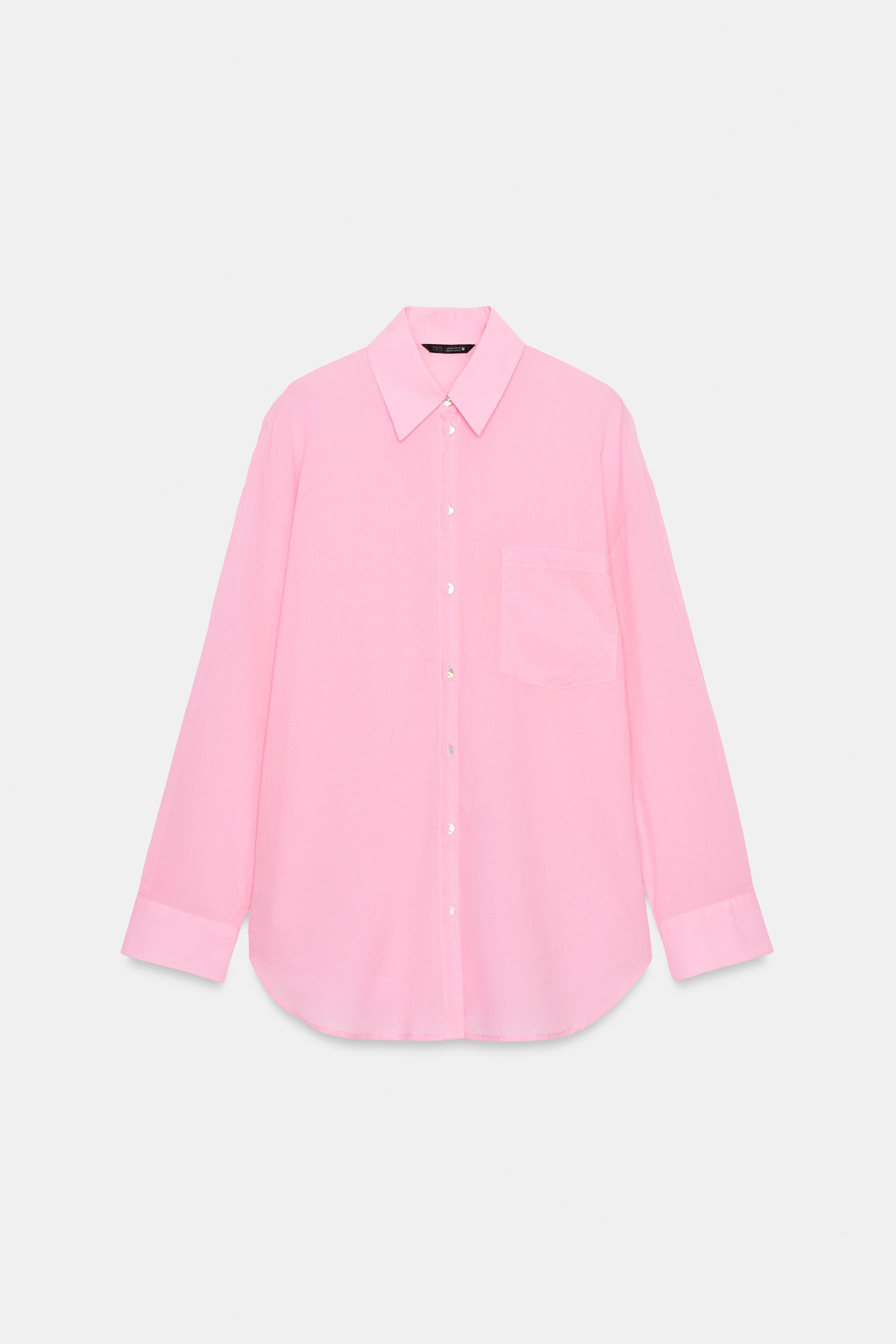OVERSIZED COTTON SHIRT - Navy blue | ZARA United States