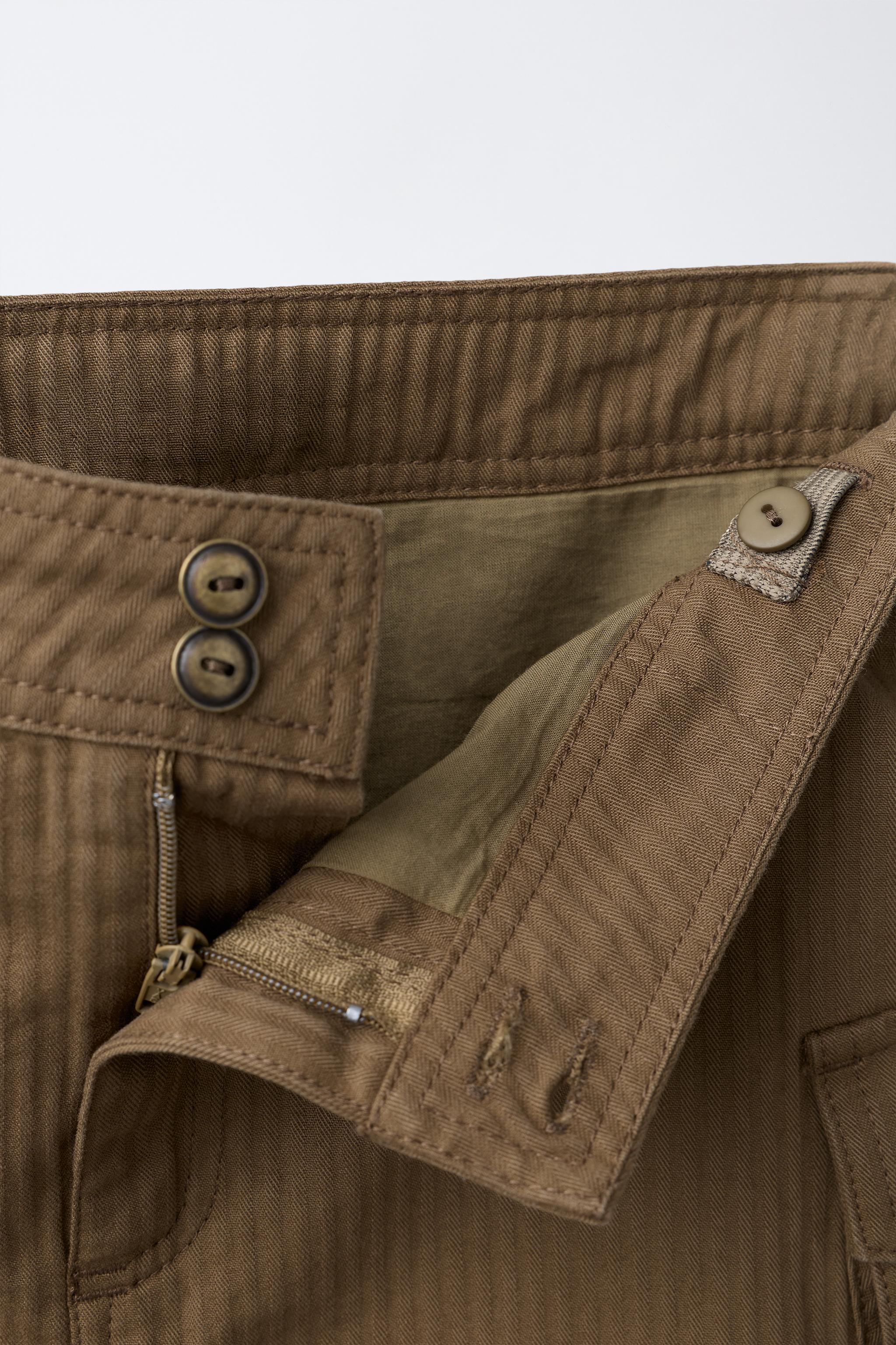 Детские юбки Zara STRIPED CARGO POCKET SKIRT — фото 3