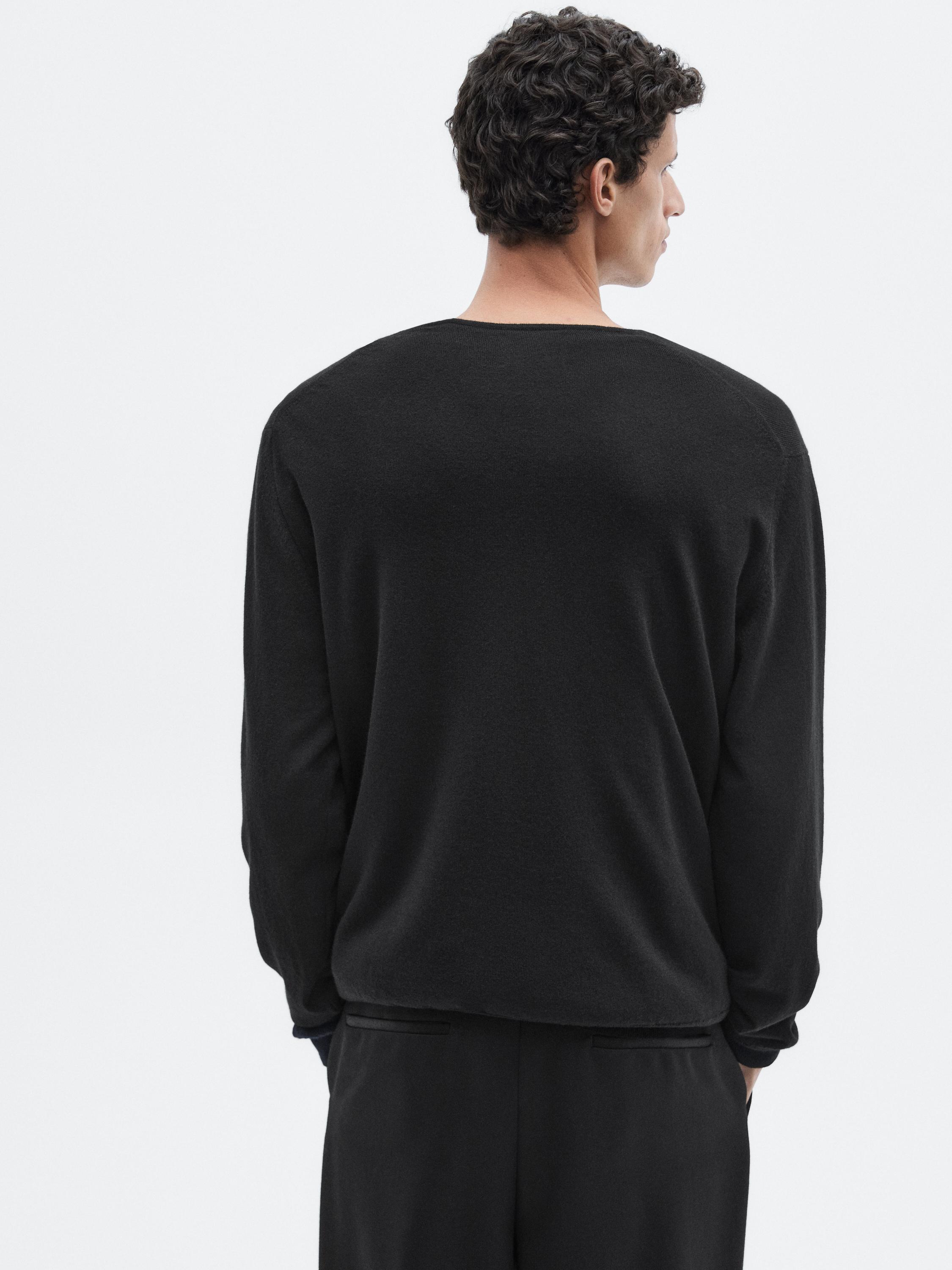 Knit cashmere sweater with crew neck - LIMITED