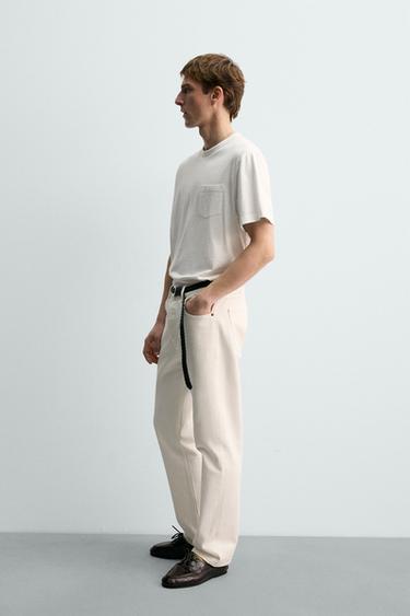 T-SHIRT POCHE AARON LEVINE X ZARA - Blanc de Zara - Image 3