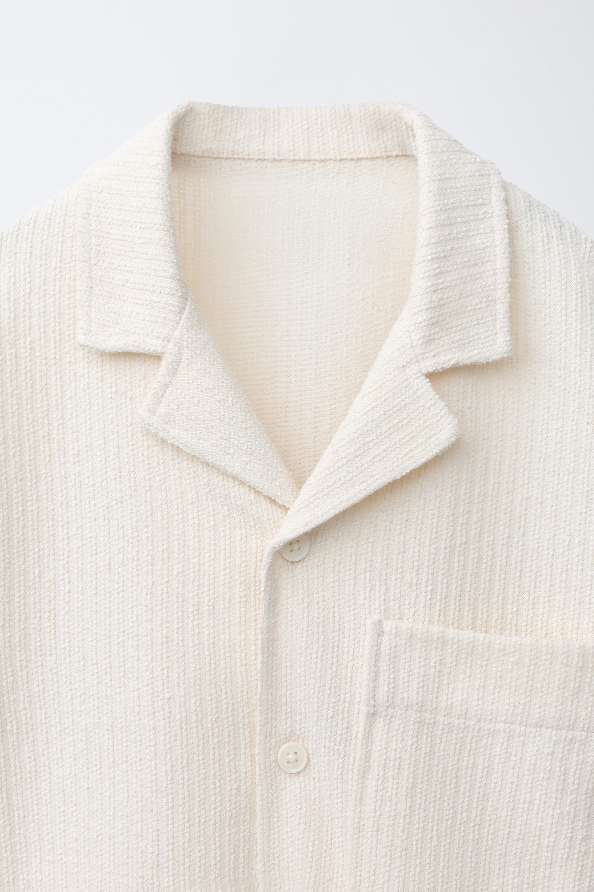 ラスティックテクスチャーシャツ - エクリュ | ZARA Japan / 日本